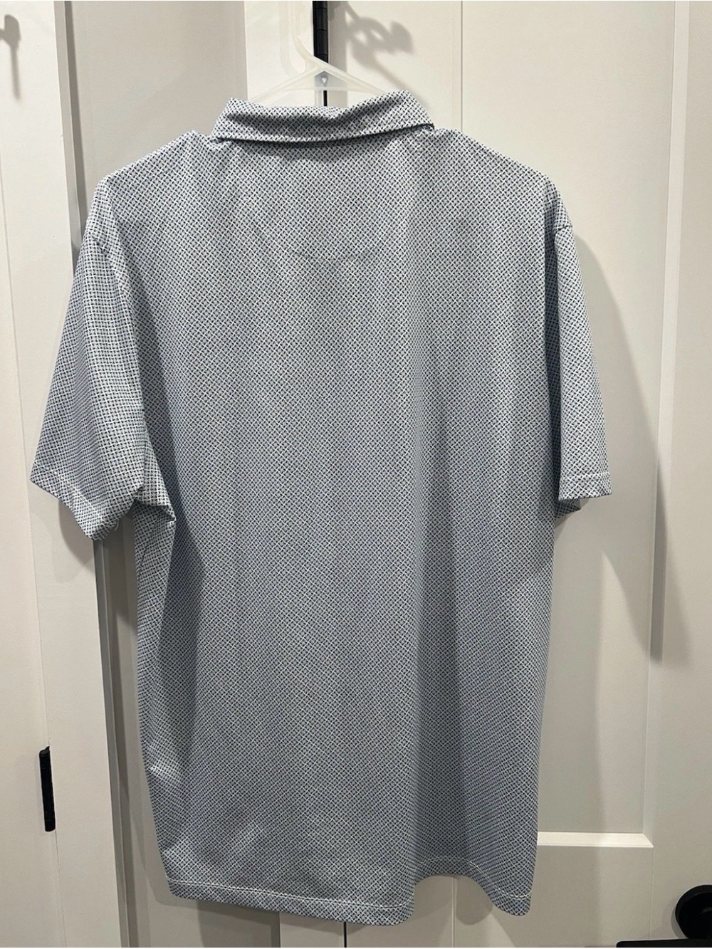 Kenneth Cole Light Blue Micro-Pattern Polo - Picture 2 of 2